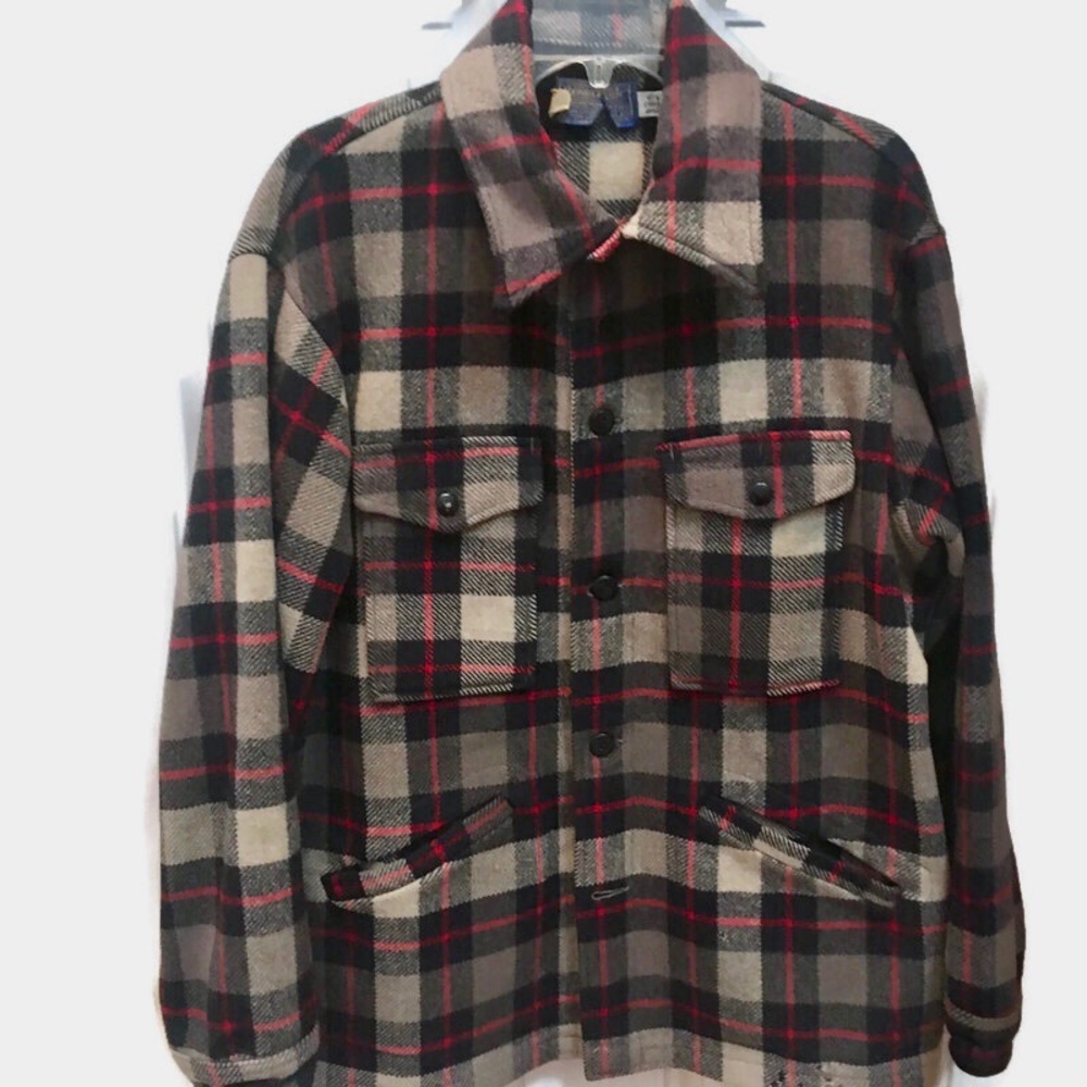 Vintage Pendleton Mackinaw Cruiser 100% Virgin Wool Jacket Coat Men’s Size M - Picture 2 of 11